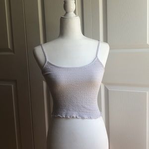 White tank top. Brandy Melville crop top.